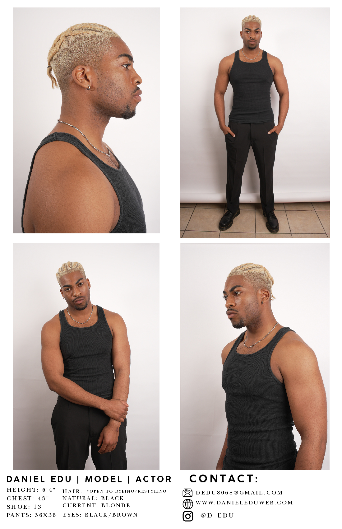 Daniel Edu modeling comp card page 2